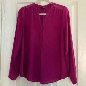 The Limited Popover Blouse Size L Fuchsia